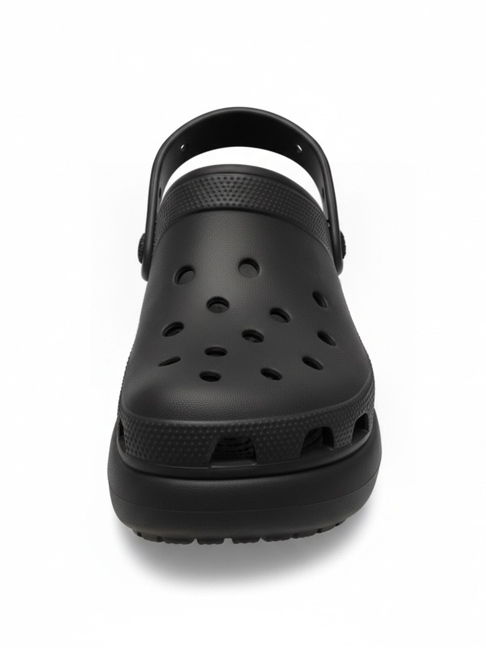Men's Black Cushion Platform Clog Sandals